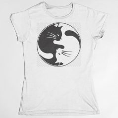 Yin Yang cica női póló