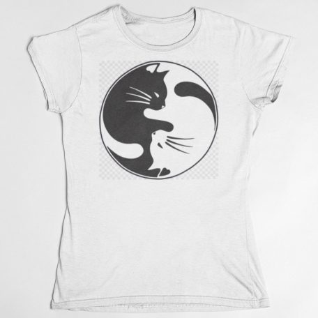 Yin Yang cica női póló
