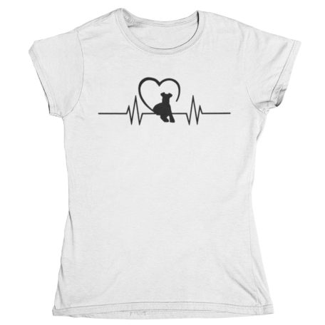 Airedale terrier heartbeat női póló