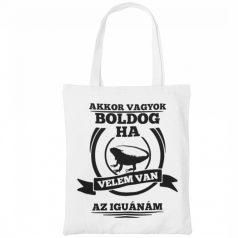 Akkor vagyok boldog, ha velem van a iguanám vászontáska