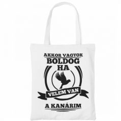 Akkor vagyok boldog, ha velem van a kanárim vászontáska