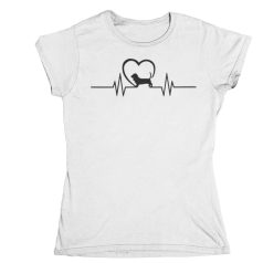 Basset hound heartbeat női póló