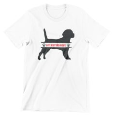 Beagle egyedi neves férfi póló