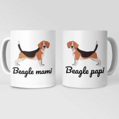 Beagle papi és mami páros bögre