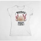 Boldog axolotl gazdi női póló