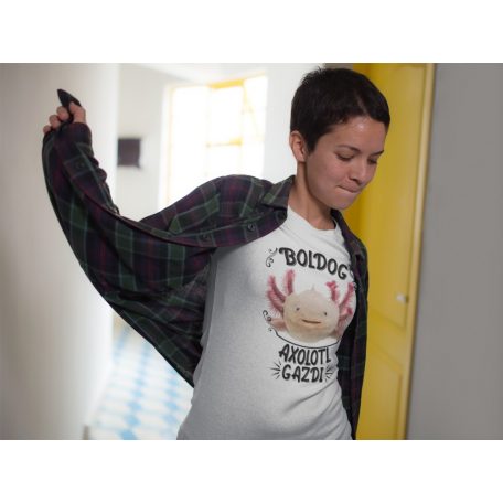 Boldog axolotl gazdi női póló