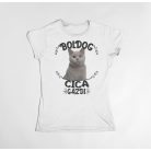 Boldog cica gazdi női póló