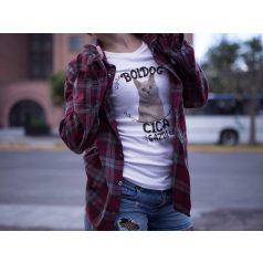 Boldog cica gazdi női póló