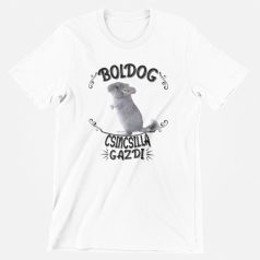 Boldog csincsilla gazdi férfi póló