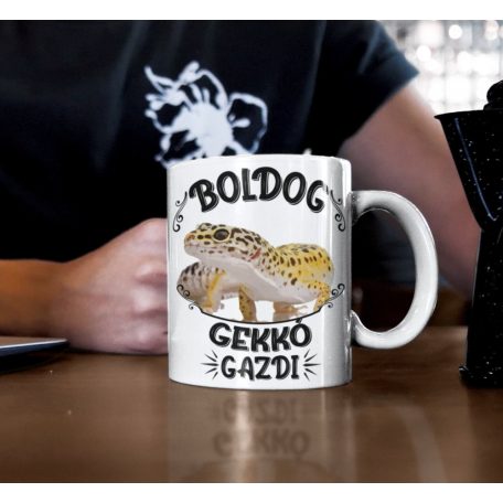 Boldog gekkó gazdi bögre