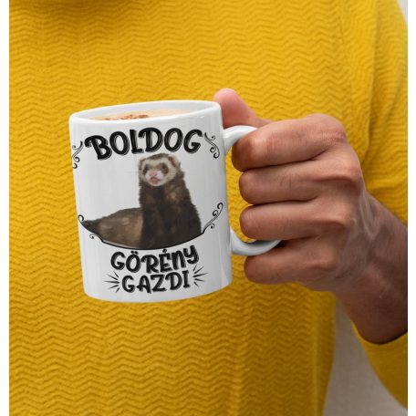 Boldog görény gazdi bögre