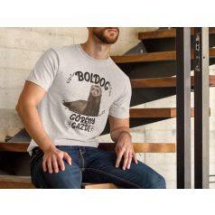 Boldog görény gazdi férfi póló