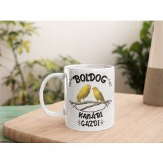 Boldog kanári gazdi bögre