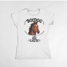Boldog ló gazdi női póló