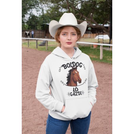 Boldog ló gazdi pulover