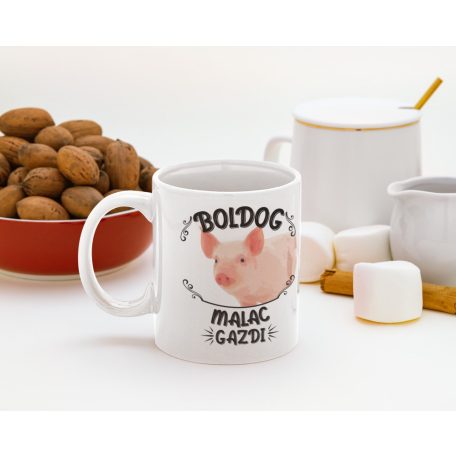 Boldog malac gazdi bögre