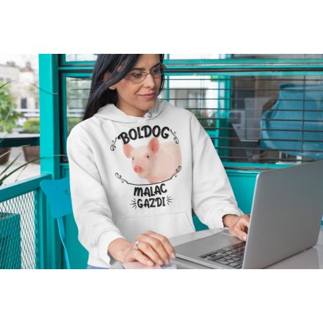 Boldog malac gazdi pulóver