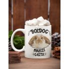 Boldog nyuszi gazdi bögre