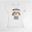 Boldog nyuszi gazdi női póló