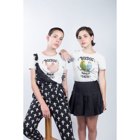 Boldog papagáj gazdi női póló