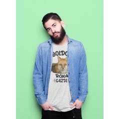Boldog róka gazdi férfi póló