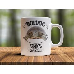 Boldog teknős gazdi bögre
