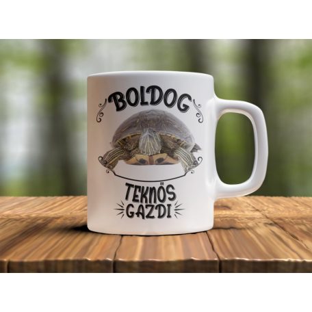 Boldog teknős gazdi bögre