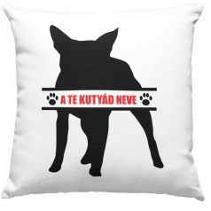 Boston terrier egyedi neves párna