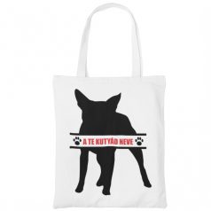 Boston terrier egyedi neves vászontáska