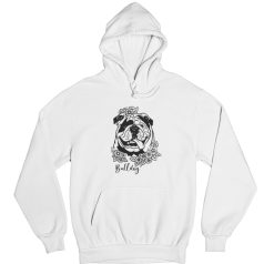Bulldog flowers pulóver