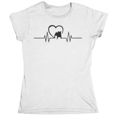 Bulldog heartbeat női póló