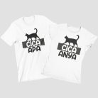 Cica anya és cica apa páros póló