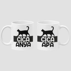 Cica anya és cica apa páros bögre