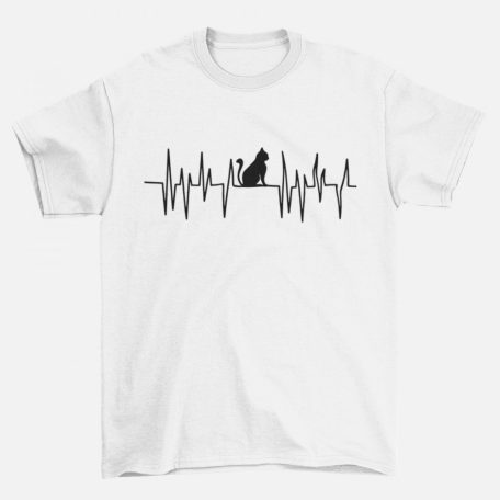 Cica Heartbeat férfi póló