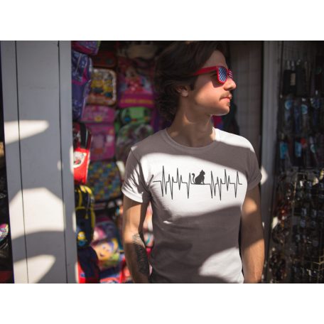 Cica Heartbeat férfi póló