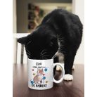 Színes - Cica nélkül lehet élni, de minek? bögre