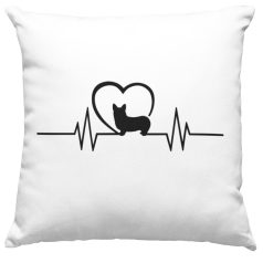 Corgi heartbeat párna