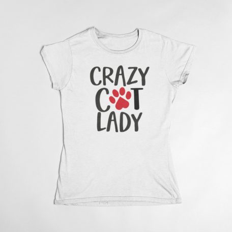 Crazy cat lady női póló