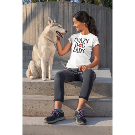 Crazy dog lady női póló