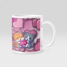 Cuki cica és kutya love bögre