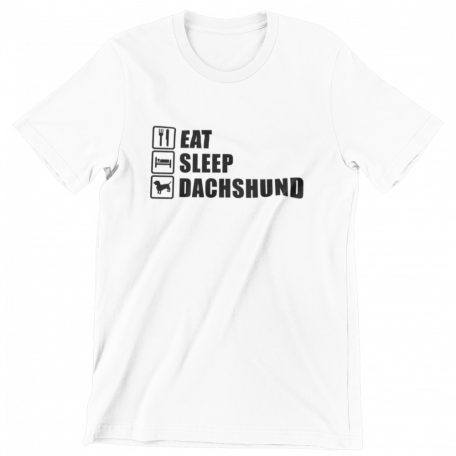 Eat sleep dachshund férfi póló