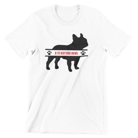 Francia bulldog egyedi neves férfi póló