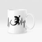 Gekkó Heartbeat bögre