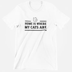Home is where my cats are férfi póló
