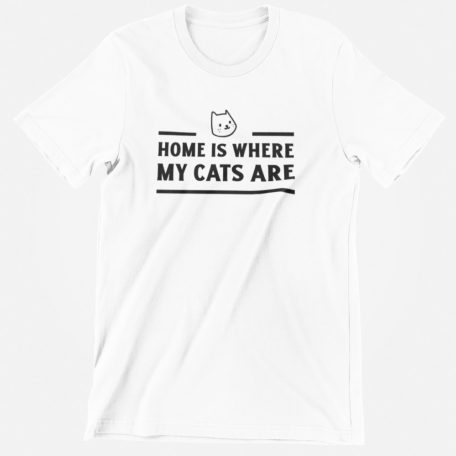 Home is where my cats are férfi póló