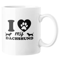 I love my dachshund with paw bögre