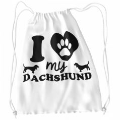 I love my dachshund with paw tornazsák