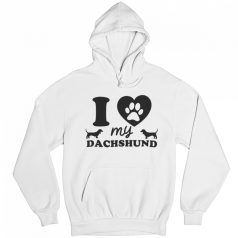 I love my dachshund with paws pulóver