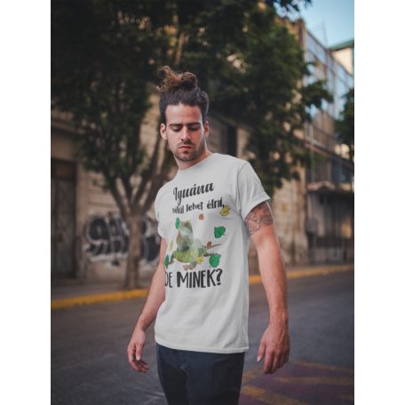 Színes - Iguána nélkül lehet élni, de minek? férfi póló