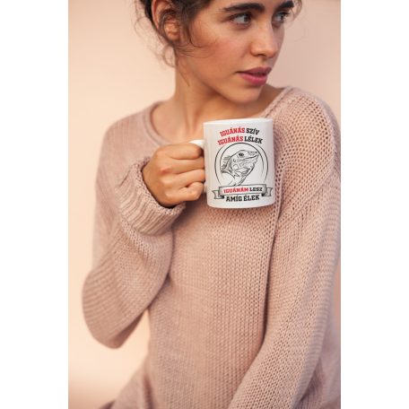 Iguanás szív iguanás lélek iguanám lesz amíg élek bögre